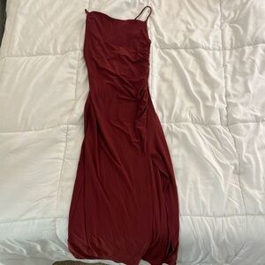 Pull&bear Burgundy Strap Maxi Dress